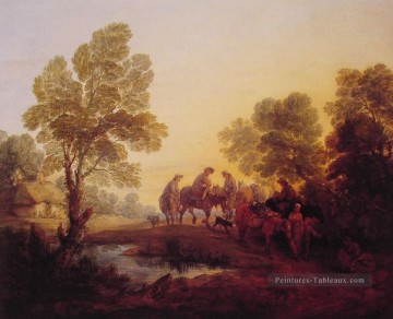  Figures Tableaux - Soirée PaysagePaysants et personnages à cheval Thomas Gainsborough